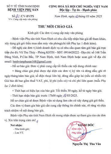 BÁO GIÁ CUNG CẤP MÁY VĂN PHÒNG