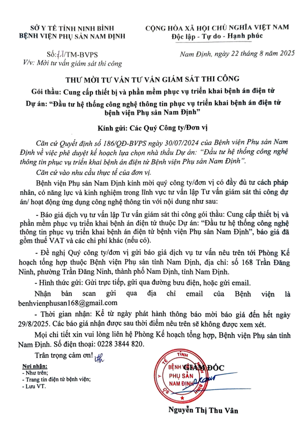 Mời Giám Sát Thi Công