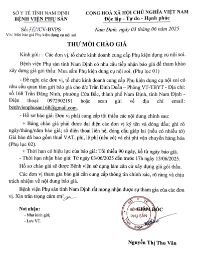 BÁO GIÁ PHỤ KIỆN DỤNG CỤ NỘI SOI